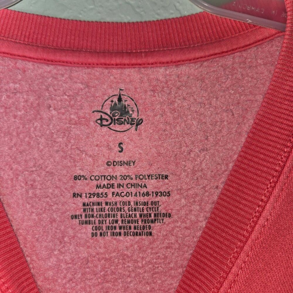 Disney Parks Crewneck Sweatshirt Womens S Pink Disneyland Vertical Logo Theme - Picture 5 of 10